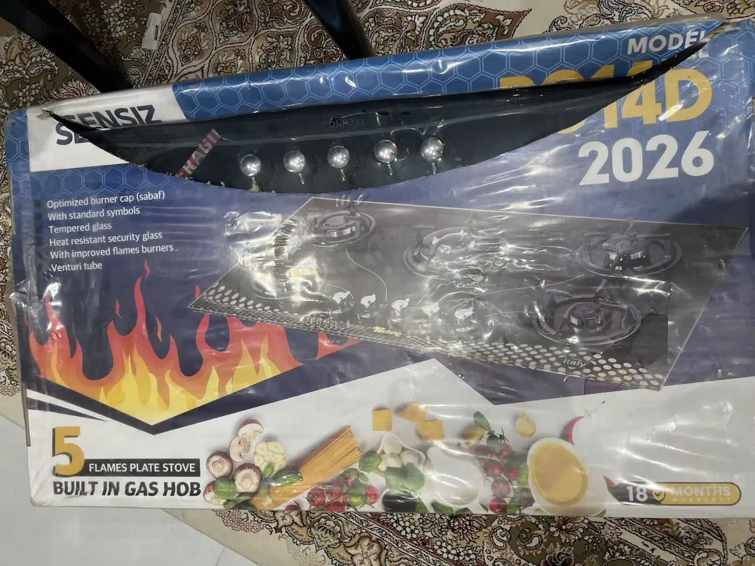 گاز صفحه ای تکنو شیشه ای|اجاق گاز و لوازم برقی پخت‌وپز|شاهین‌شهر, خانه کارگر|دیوار