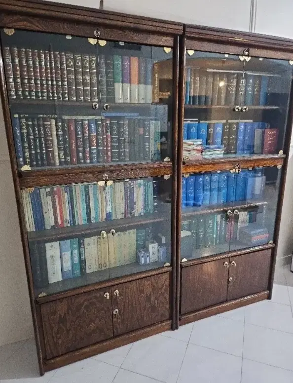کتابخانه چوبی بزرگ با ویترین درب شیشه ای|کتابخانه، شلف، قفسههای دیواری|تهران, تهرانپارس جنوبی|دیوار