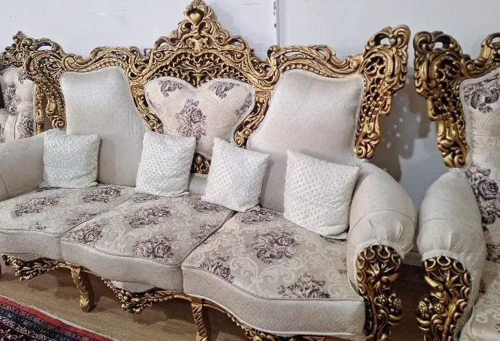 مبل سلطنتی چوب راش نو ۹ نفر|مبلمان خانگی و میز عسلی|پارسآباد, |دیوار