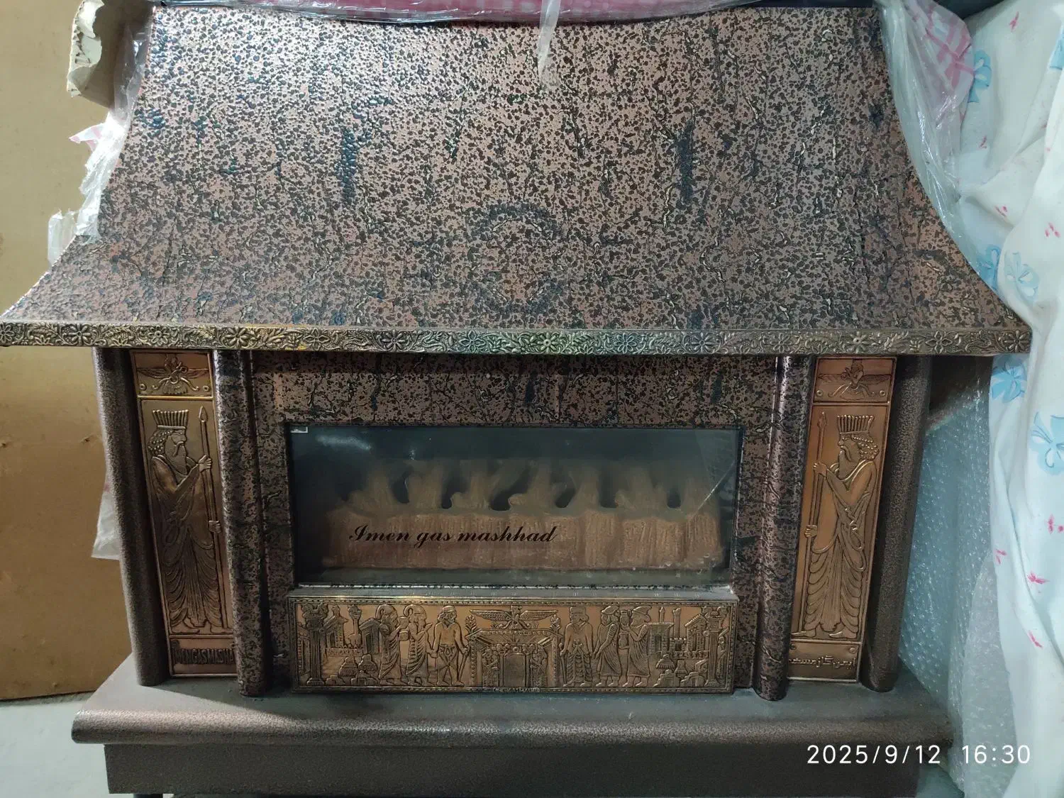 بخاری گازی شومینه|بخاری، هیتر، شومینه|تبریز, |دیوار