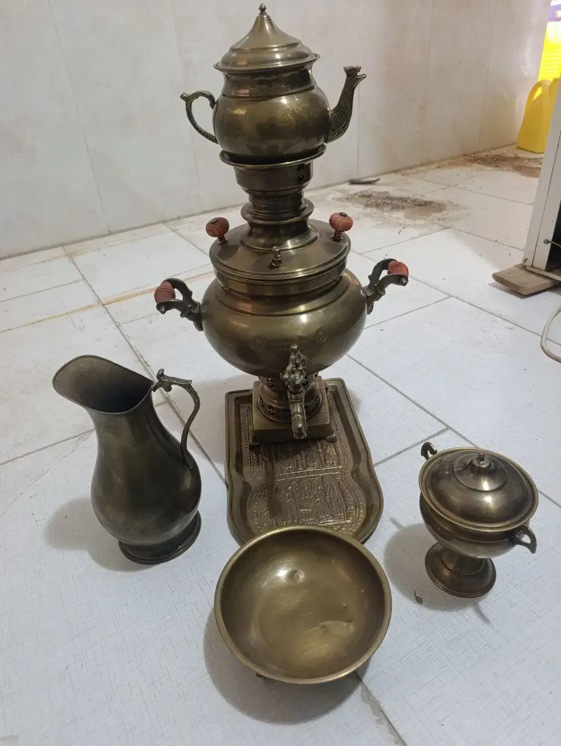 سماور زغالی نو جنس سنگین درجه یک|سماور، چای‌ساز، قهوه‌ساز|پیر بکران, |دیوار