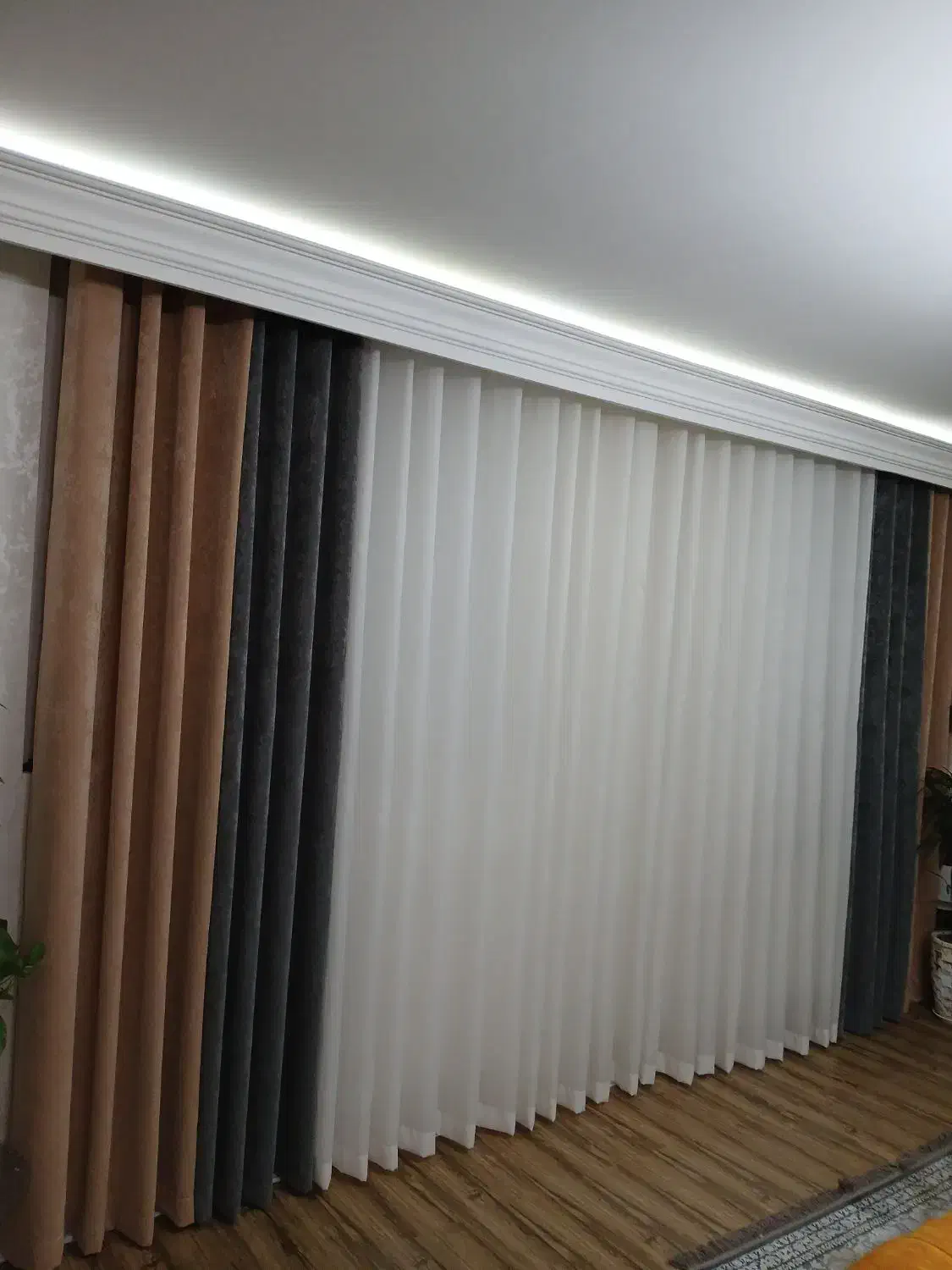 پرده حریر پانچ|پرده، رانر، رومیزی|فولادشهر, B2|دیوار