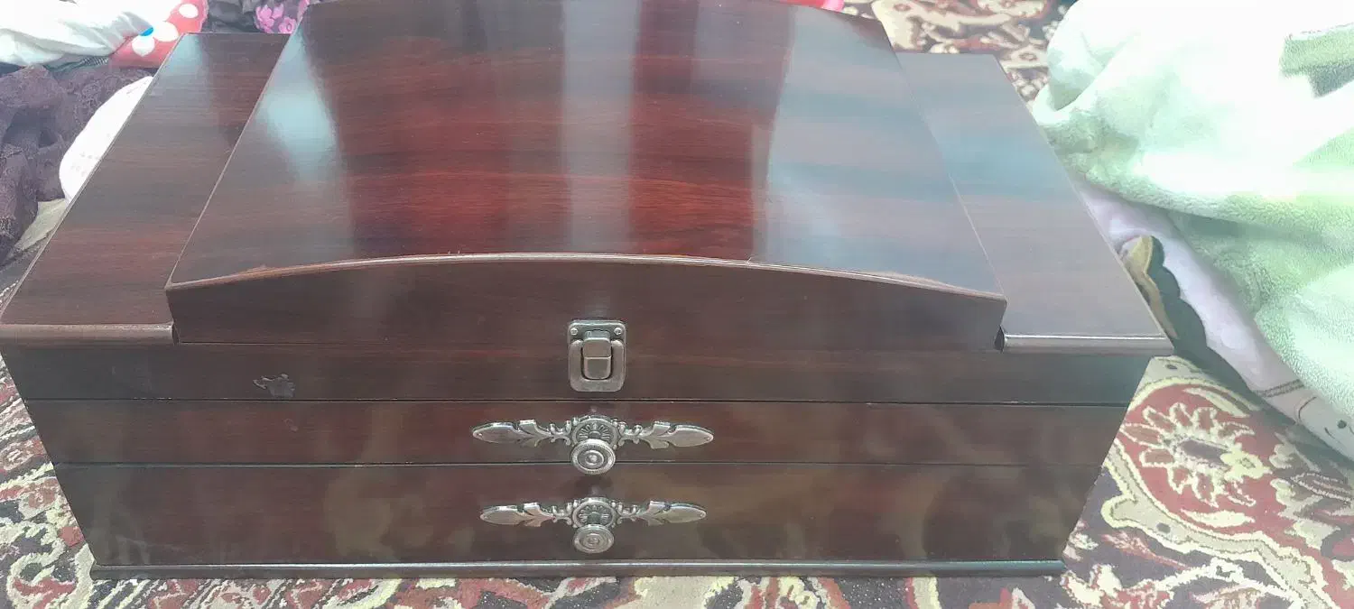 چمدان چوبی سرویس قاشق چنگال|صنایع دستی و سایر لوازم تزئینی|بندر ماهشهر, |دیوار