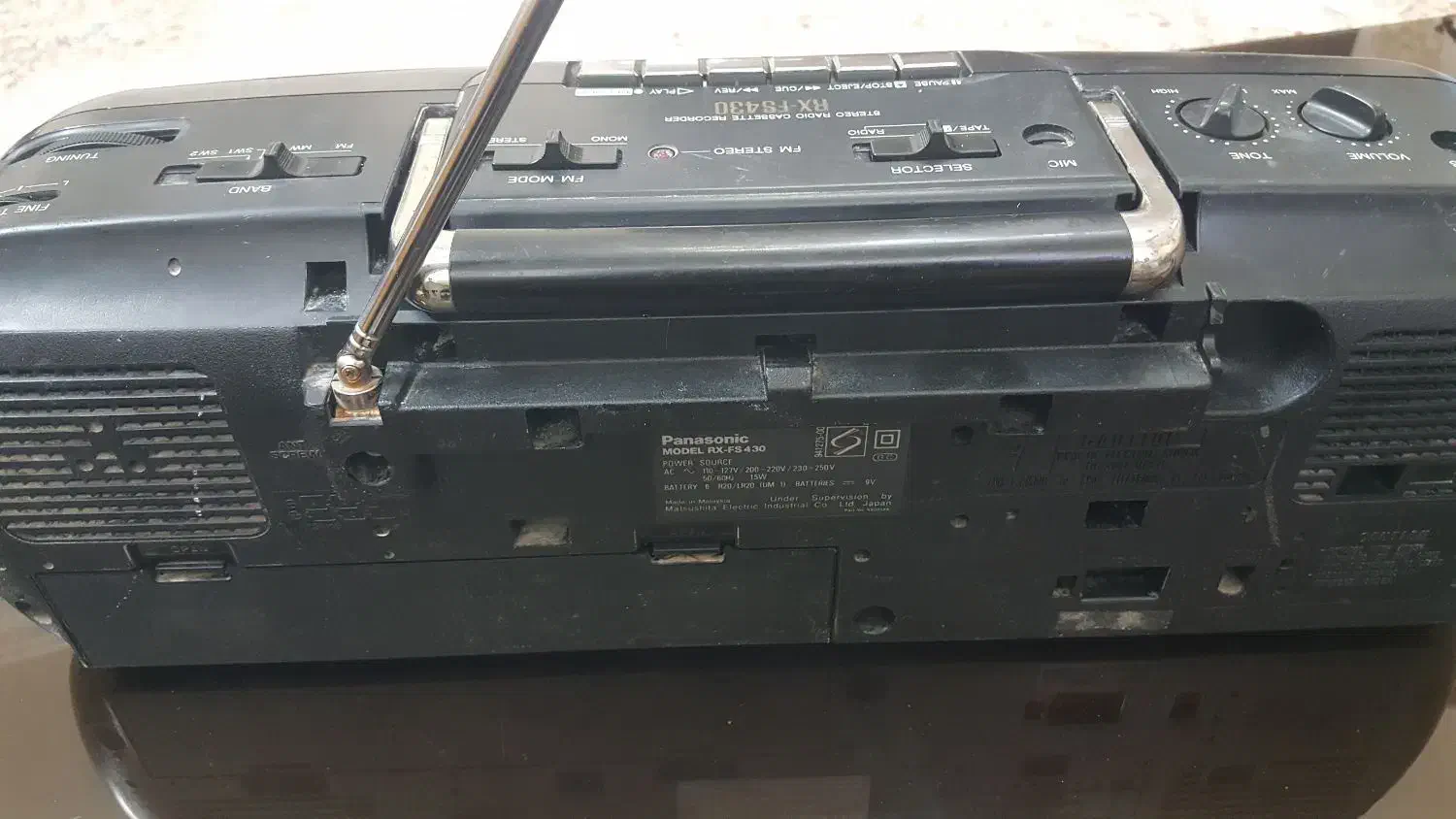 رادیو ضبط اطیقه ناسیونال پاناسونیک ژاپنی|کلکسیون اشیاء عتیقه|گلبهار, نوبهار|دیوار