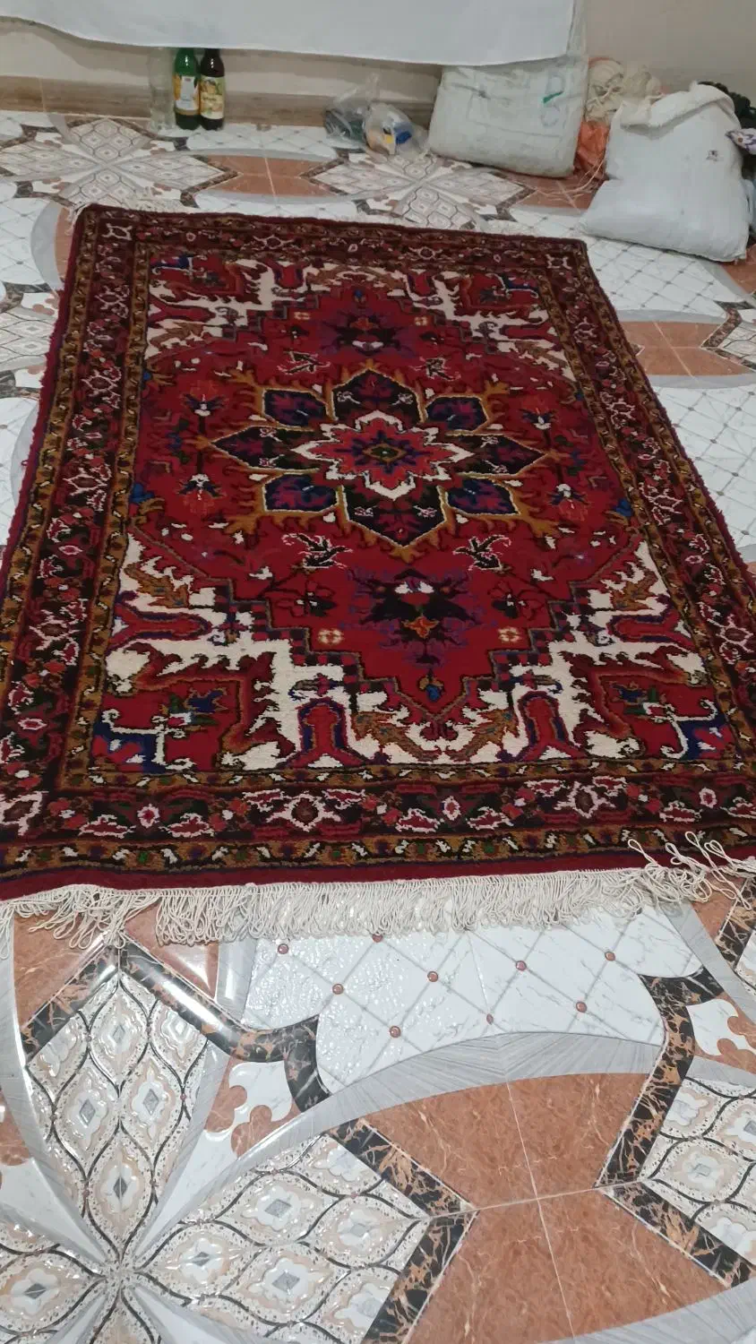 یک جفت قالیچه نقشه هریس|فرش|اهر, |دیوار