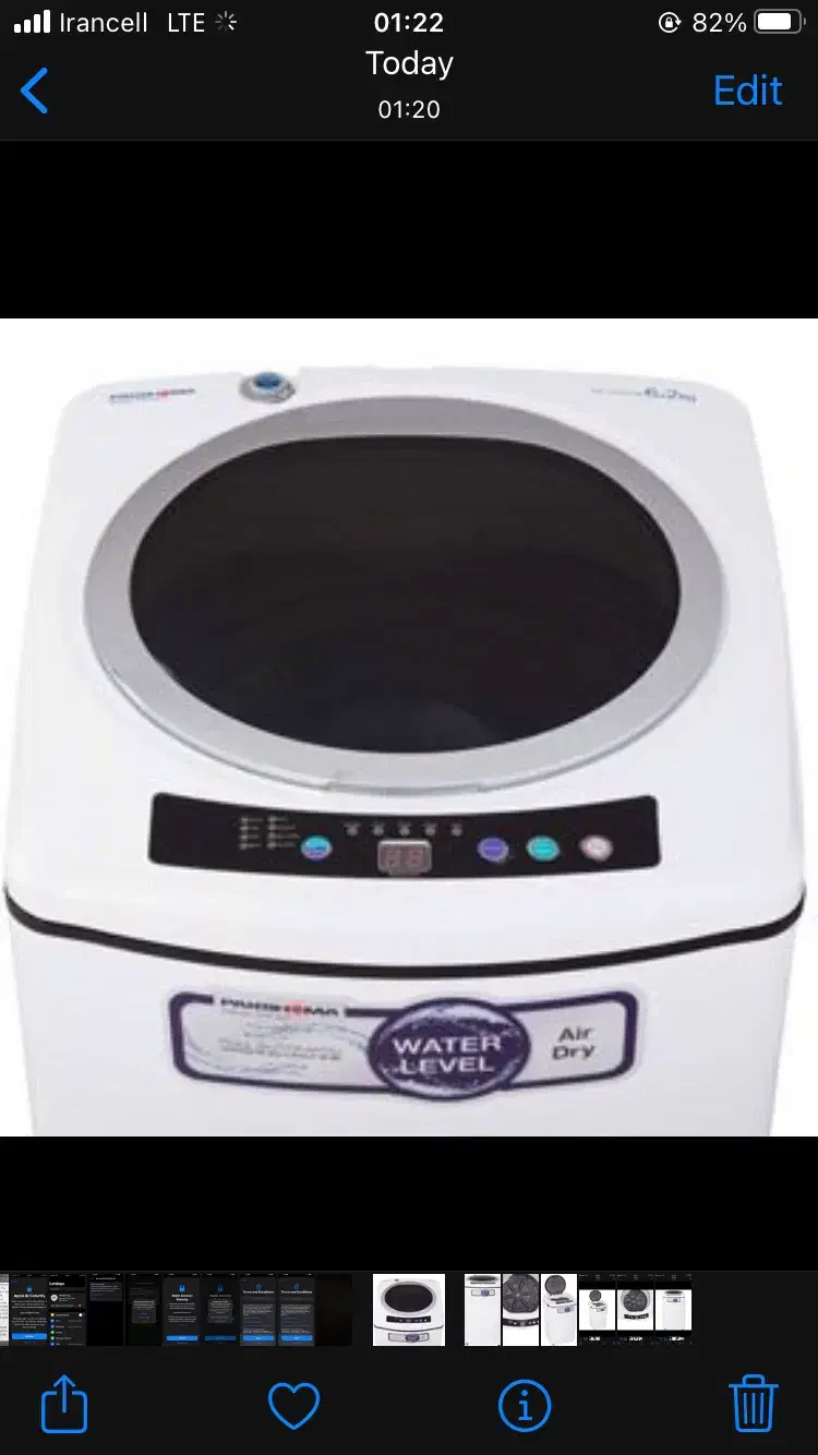 ماشین اتوماتیک ۶کیلو درب از بالا پاکشوما|ماشین لباسشویی و خشککن لباس|تهران, درب دوم|دیوار