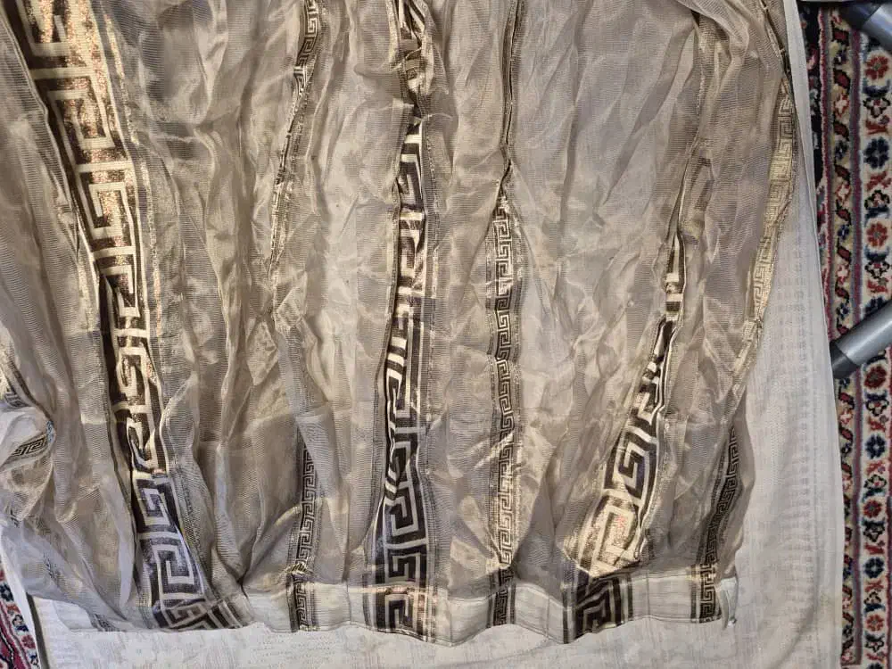 پرده حریر ابریشم ورساچه|پرده، رانر، رومیزی|کیش, |دیوار