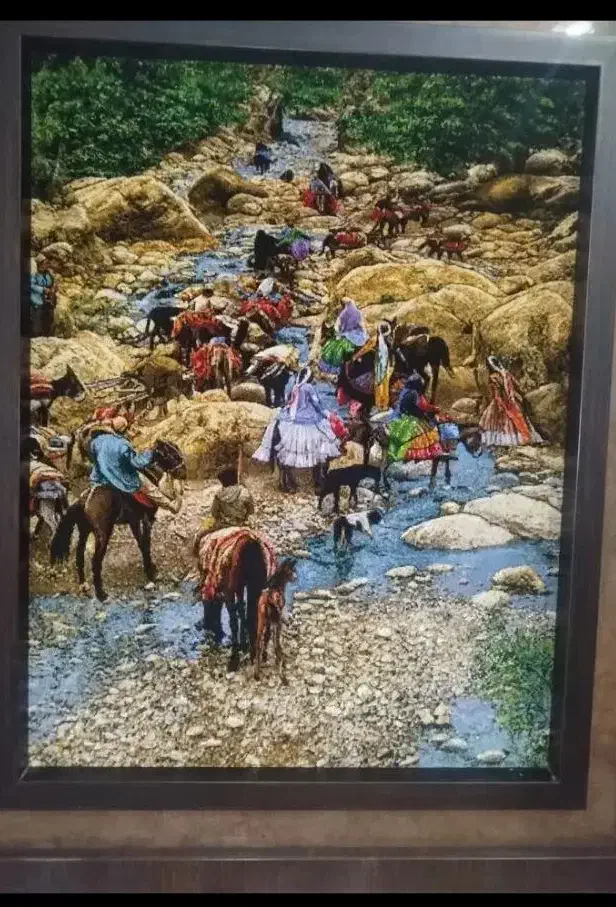 تابلو فرش طرح کوچ عشایر|فرش|سنندج, |دیوار