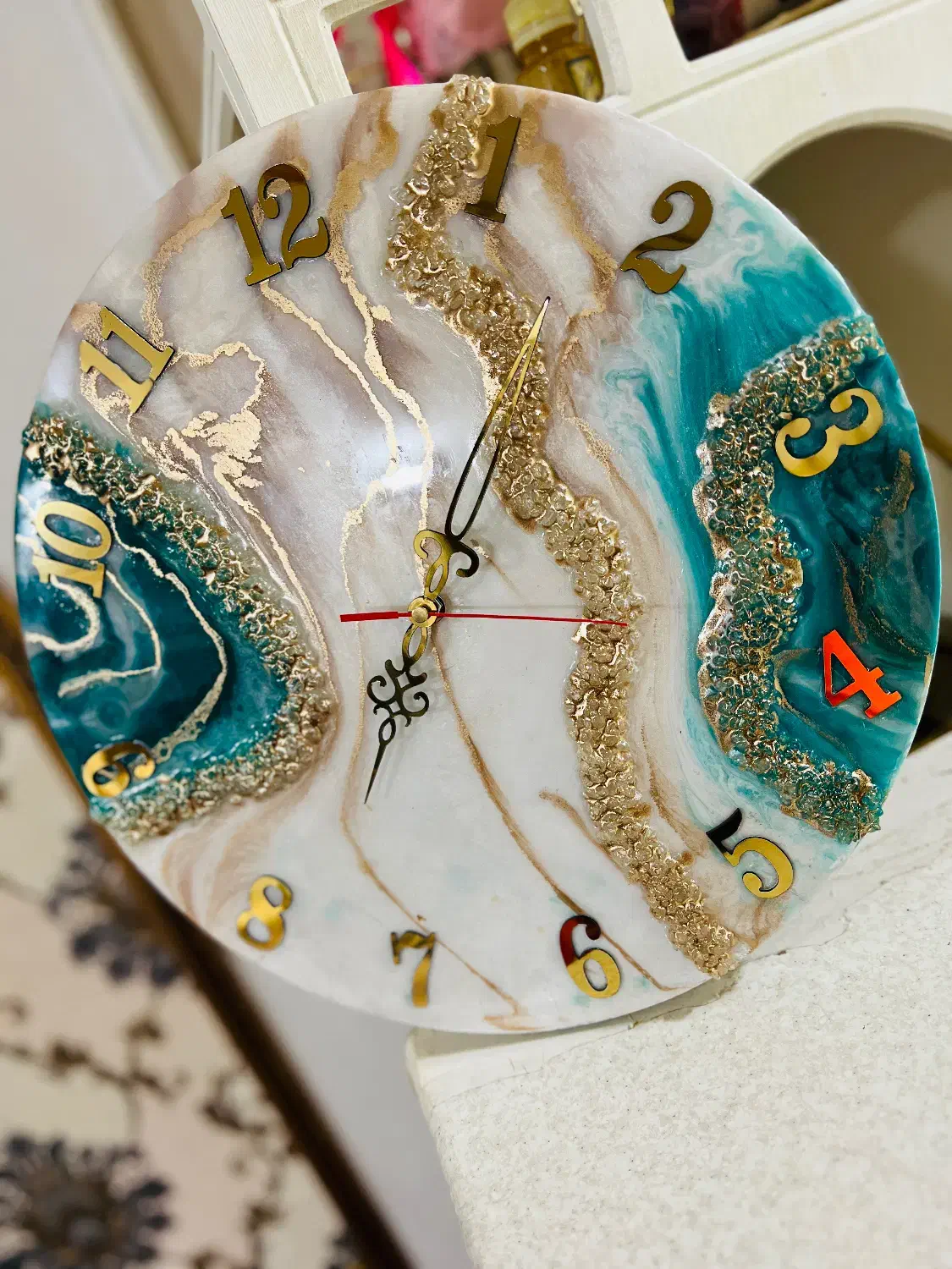 فروش ساعت رزینی ۲۰سانتی|ساعت دیواری و تزئینی|سراوان, |دیوار