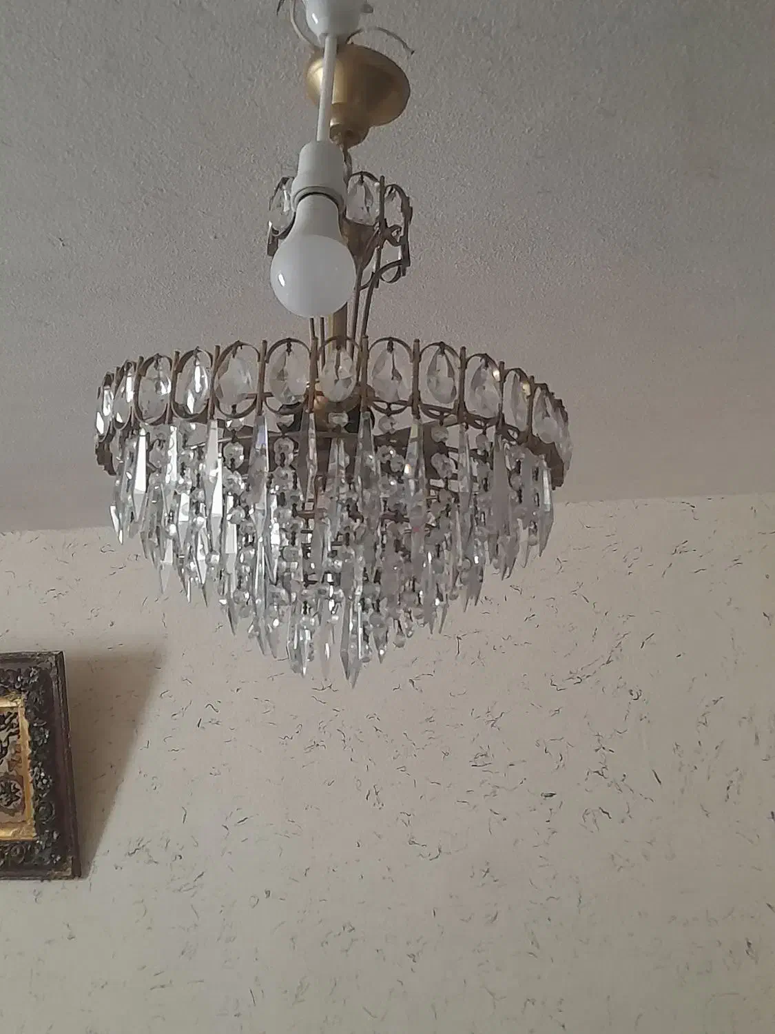 لوستر برنز ۸شعله قدیمی|لوستر و چراغ آویز|تبریز, |دیوار