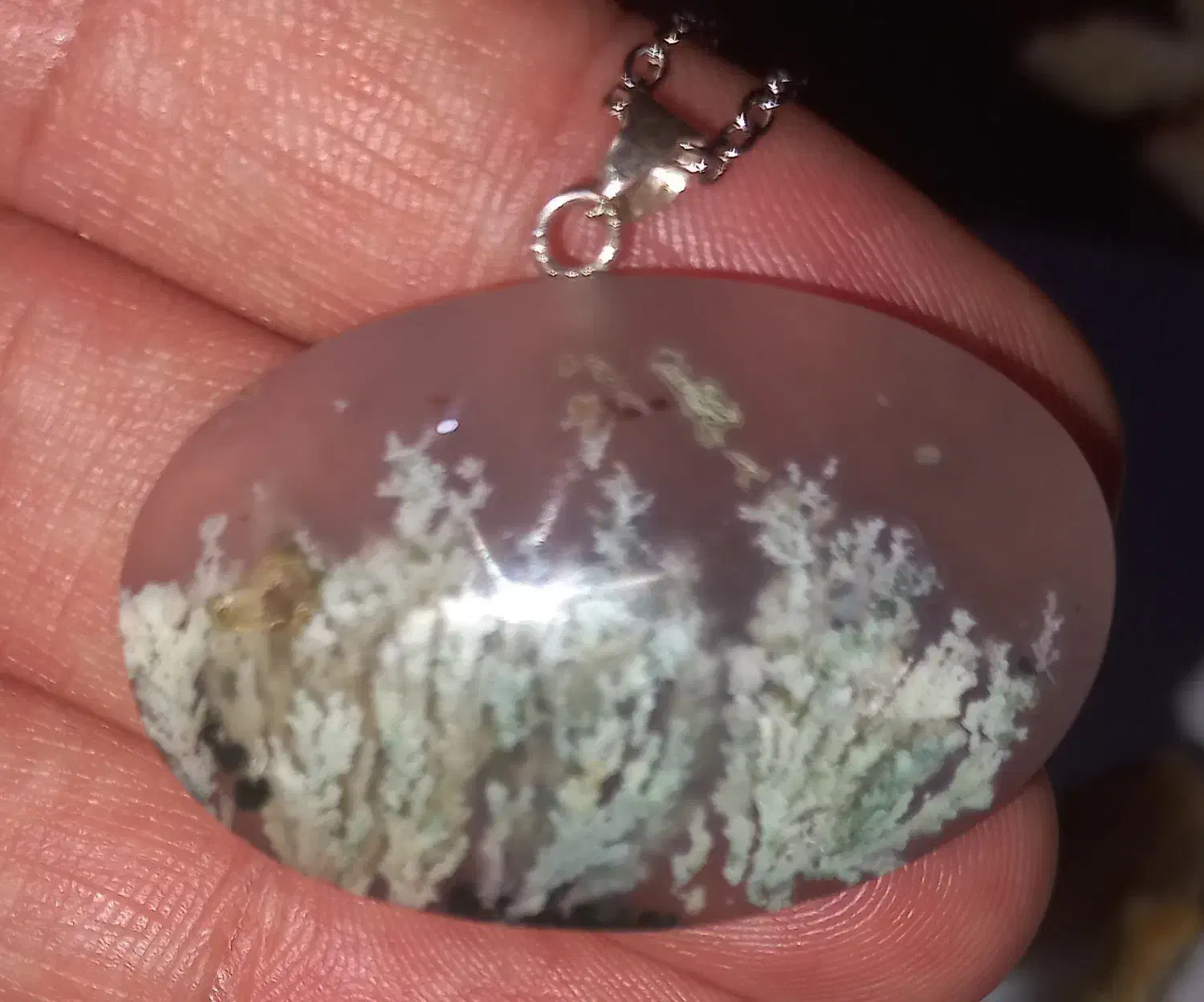 گردن آویز عقیق شجر بهاری طبیعی|جواهرات|قم, آزادگان|دیوار