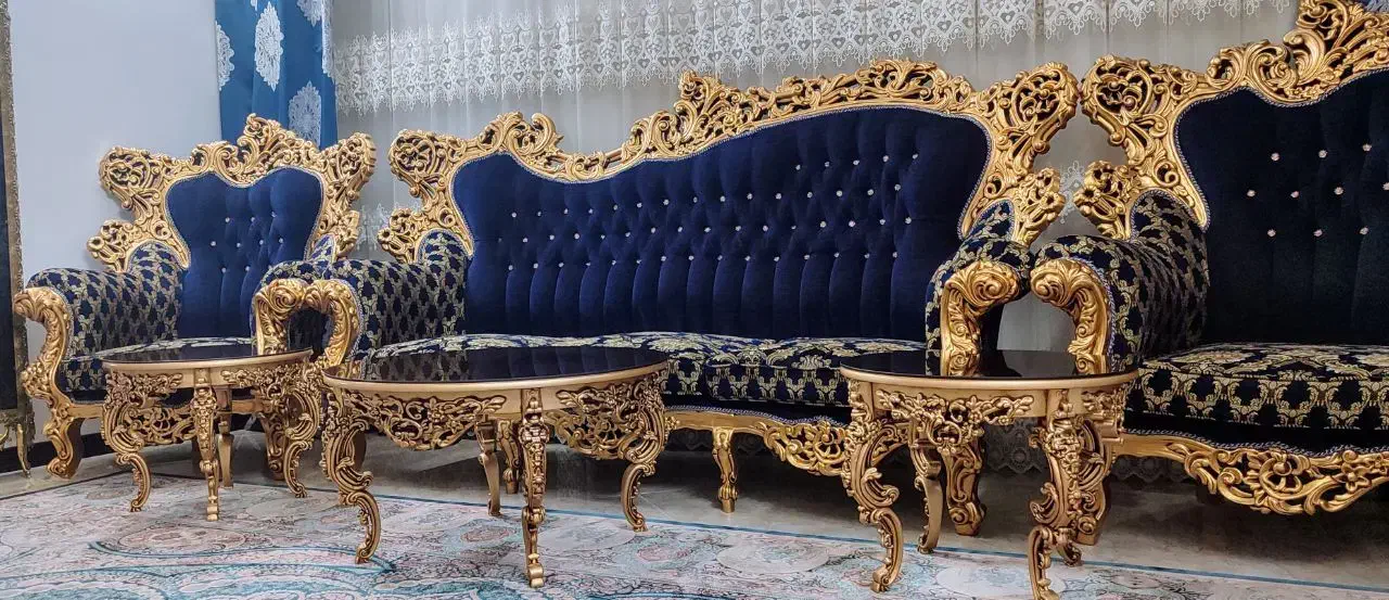 مبلمان سلطنتی بسیار شیک و شکیل با میز|مبلمان خانگی و میز عسلی|قم, شاه سید علی|دیوار