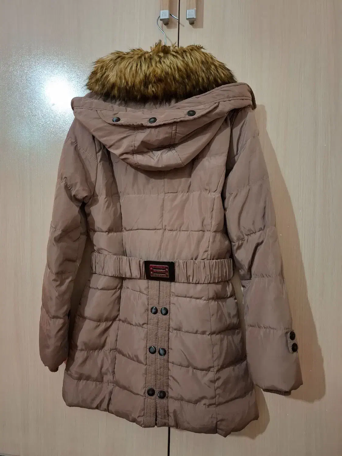 کاپشن قهوهای با یقه خزدار|لباس|تبریز, |دیوار