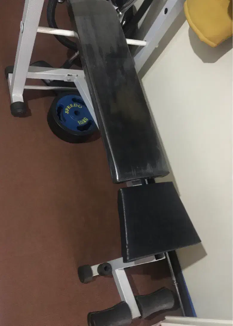 میز ۵ کاره بعلاوه میله هالتر و وزنه (نو)|تجهیزات ورزشی|نظرآباد, شهرک سید جمال الدین|دیوار