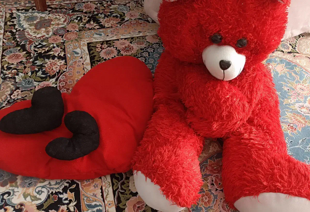 خرس پولیشی80سانتی و قلب|اسباببازی بچه|تهران, حکیمیه|دیوار