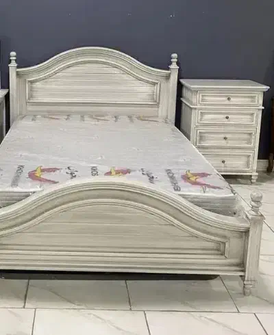 تخت خواب یک و نیم نفره چوبی سایز 120 در 200|تخت و سرویس خواب|اردبیل, |دیوار