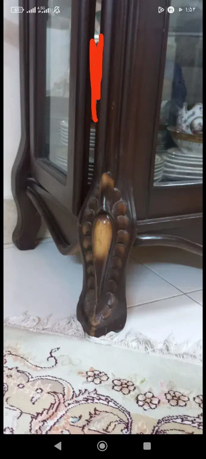 ویترین چوب گردو|بوفه، ویترین، کنسول|خمینی‌شهر, |دیوار