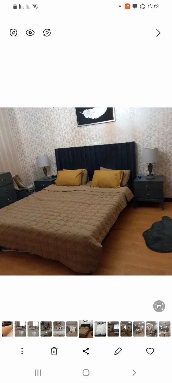 آباژور طوسی وارداتی پایه فلزی نو نو|چراغ خواب و آباژور|اهواز, کیانپارس |دیوار