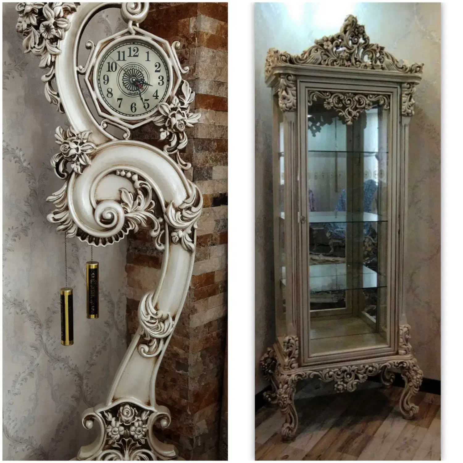 ست بوفه وساعت منبت|بوفه، ویترین، کنسول|ملایر, |دیوار