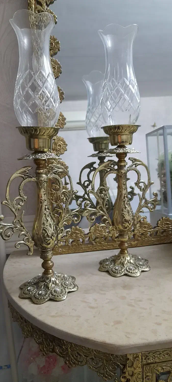 اینه کنسول و شمعدانی|بوفه، ویترین، کنسول|پاکدشت, پاکدشت (مامازند)|دیوار