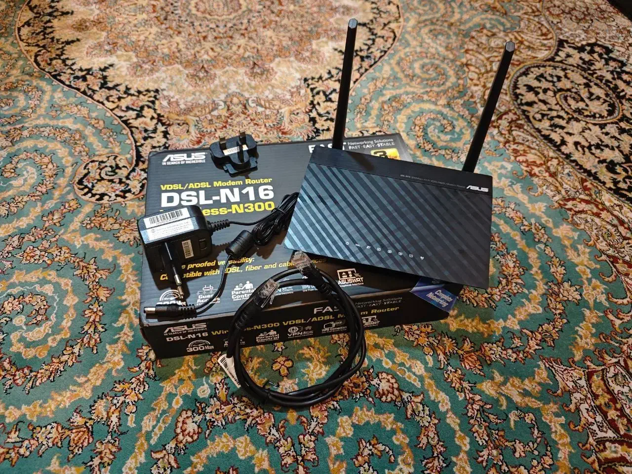 مودم ADSL Asus N-16 کاملا نو|مودم و تجهیزات شبکه|شیراز, پانصد دستگاه ارتش|دیوار