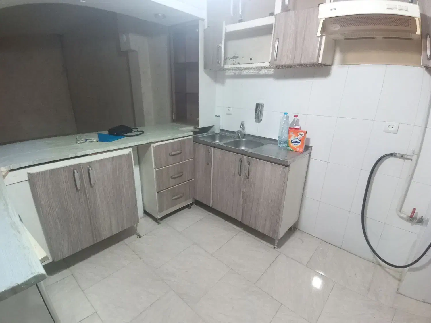 کابینت فلزی با سینک و هود|آبچکان و نظمدهنده ظروف|مشکیندشت, |دیوار