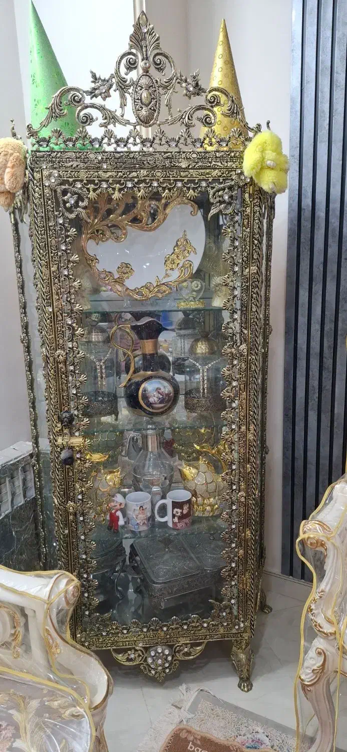 ست بوفه و ساعت ایستاده روکش برنز|بوفه، ویترین، کنسول|تهران, خرمشهر|دیوار