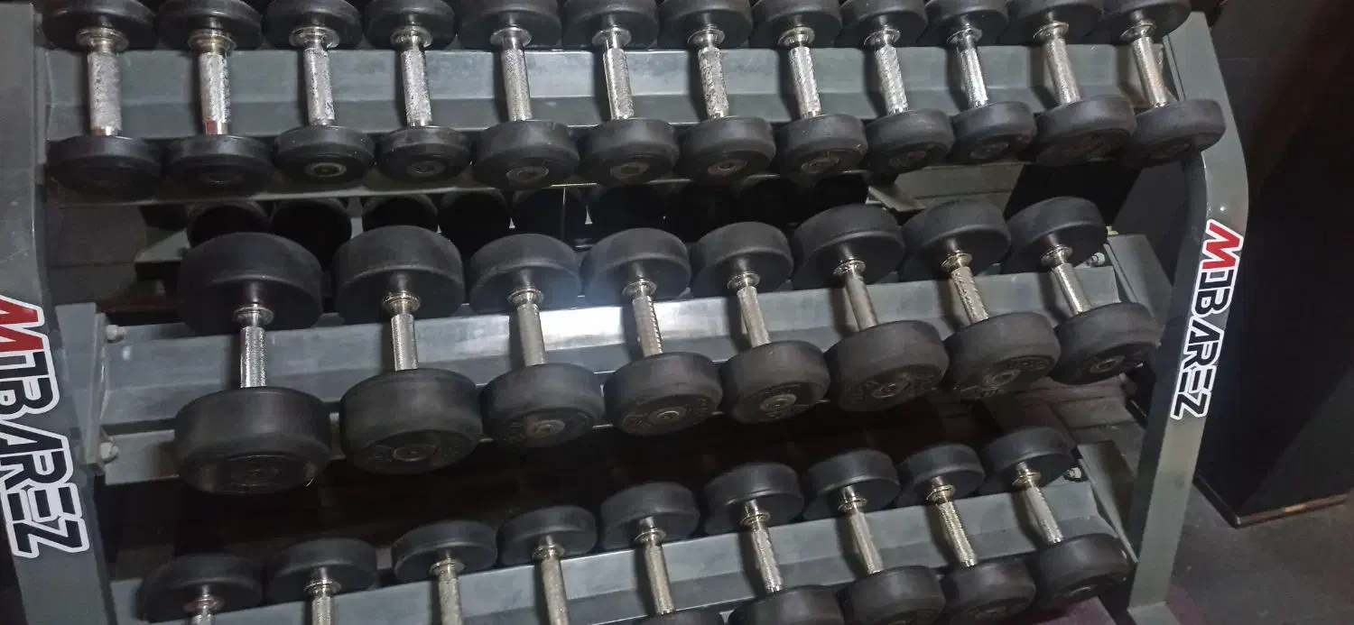 715 کیلو گرم دمبل PSH بهمراه رَک دمبل|تجهیزات ورزشی|رفسنجان, |دیوار