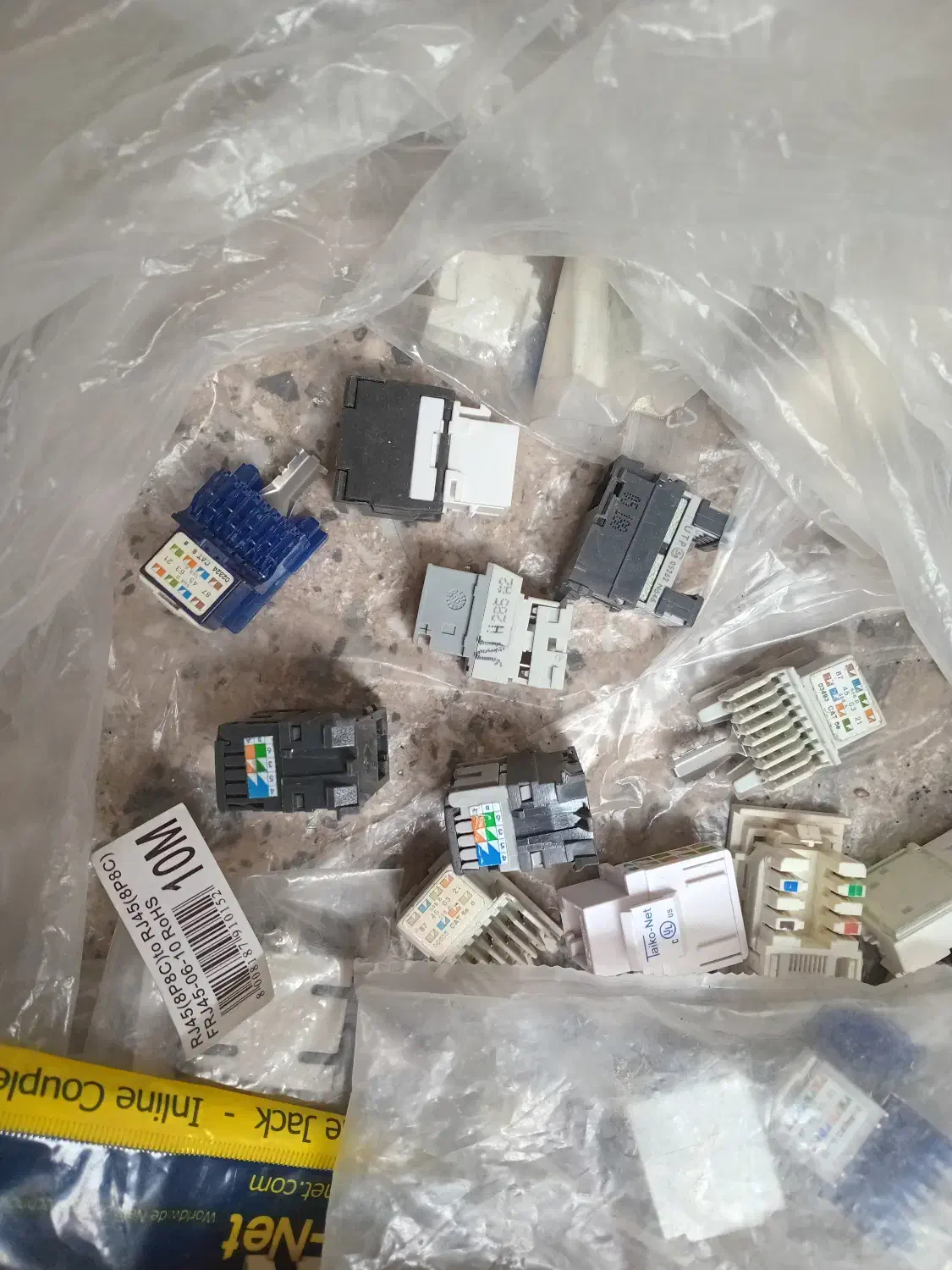 فیس پلیت پریز شبکه روکار کیستون و نمره سیم حلقه ای|مودم و تجهیزات شبکه|تهران, شوش|دیوار