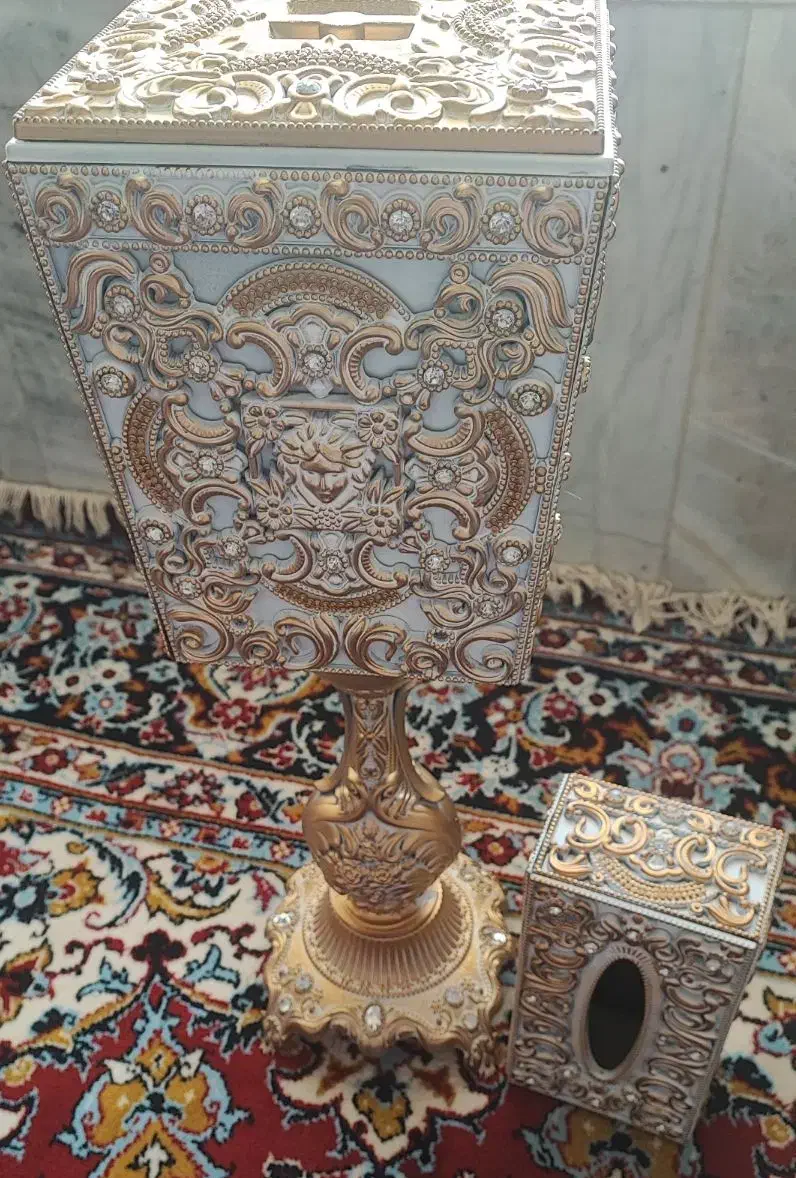 ست جا دستمال کاغذی و سطل|ظروف سرو و پذیرایی|فولادشهر, B4|دیوار