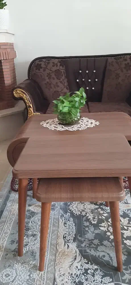 مبل راحتی هفت نفره به همراه جلو مبلی و عسلی|مبلمان خانگی و میز عسلی|آستارا, |دیوار