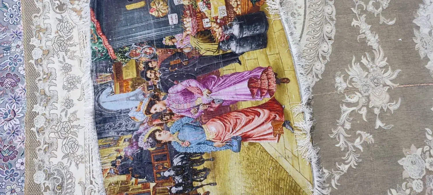 فرش دستباف ابریشم|فرش|اسلام‌‌آباد غرب, |دیوار