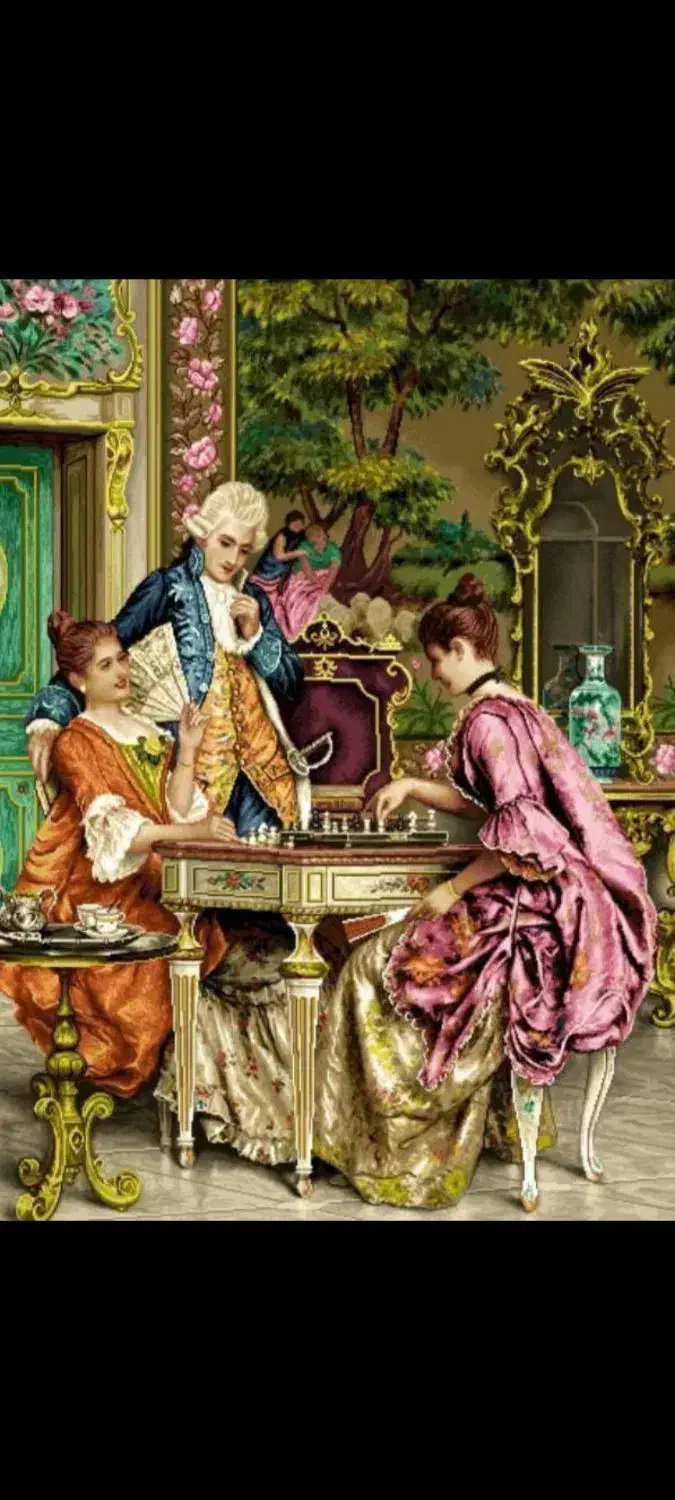 نقشه تابلو فرش شطرنج باز|تابلو فرش|ورامین, ورامین|دیوار