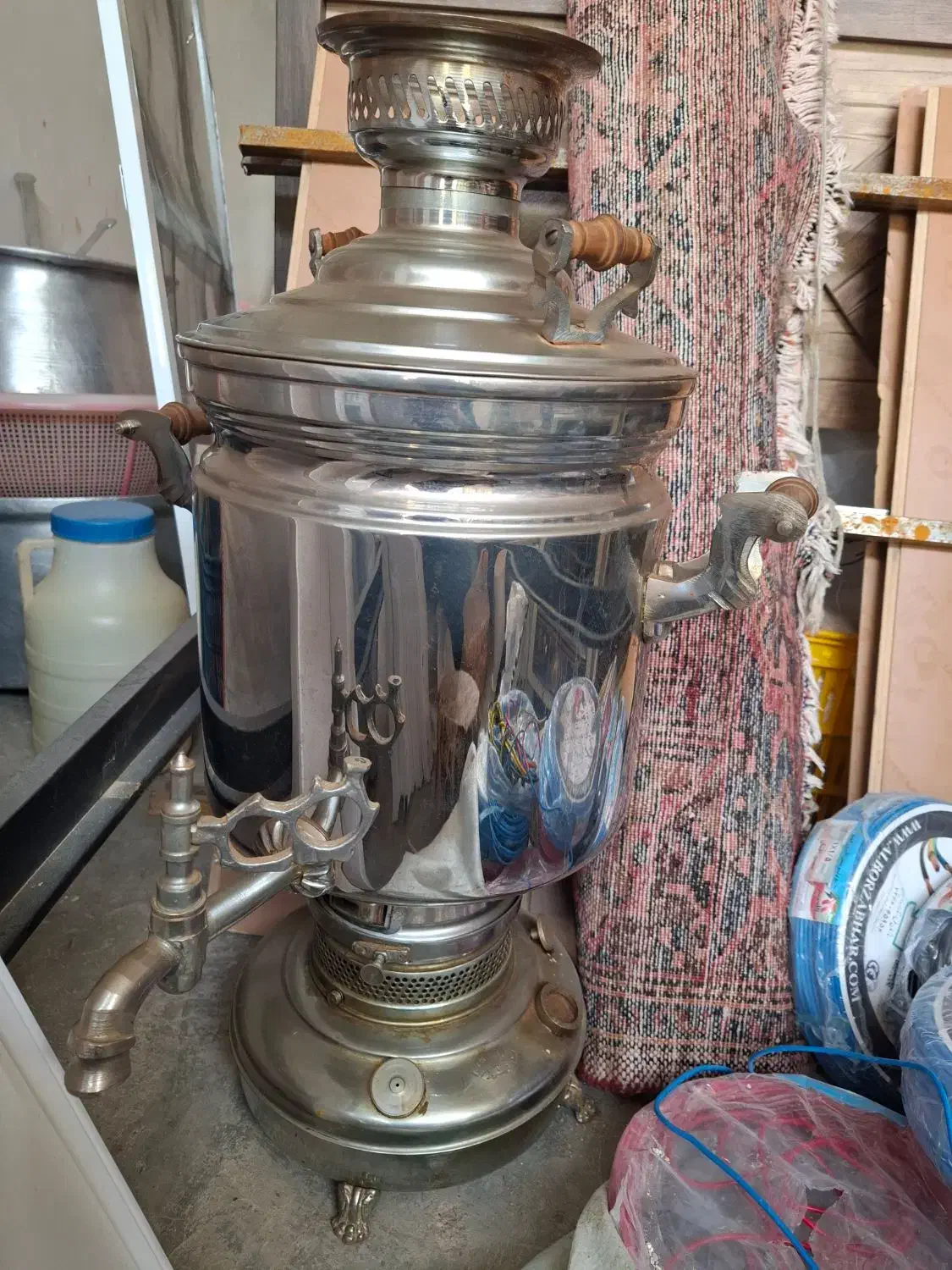 سماور استیل بزرگ 20 لیتری|سماور، چایساز، قهوهساز|خرمدره, |دیوار