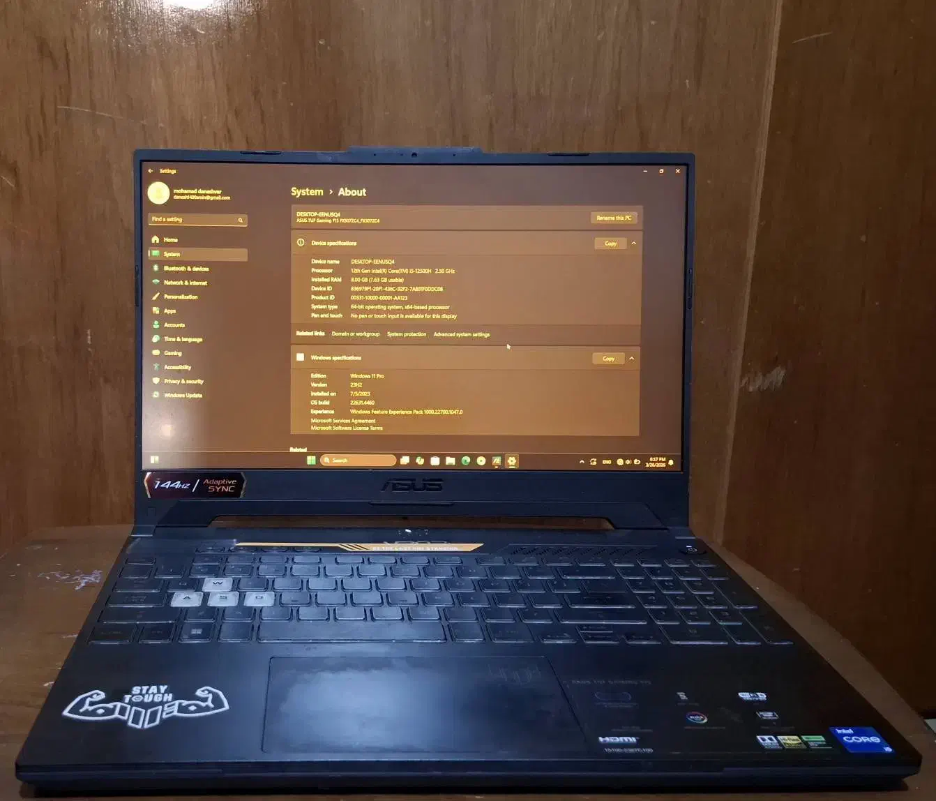 لپ تاپ ایسوس تاف گیمینگ laptop Asus tuf gaming|رایانه همراه|شیراز, زرهی|دیوار