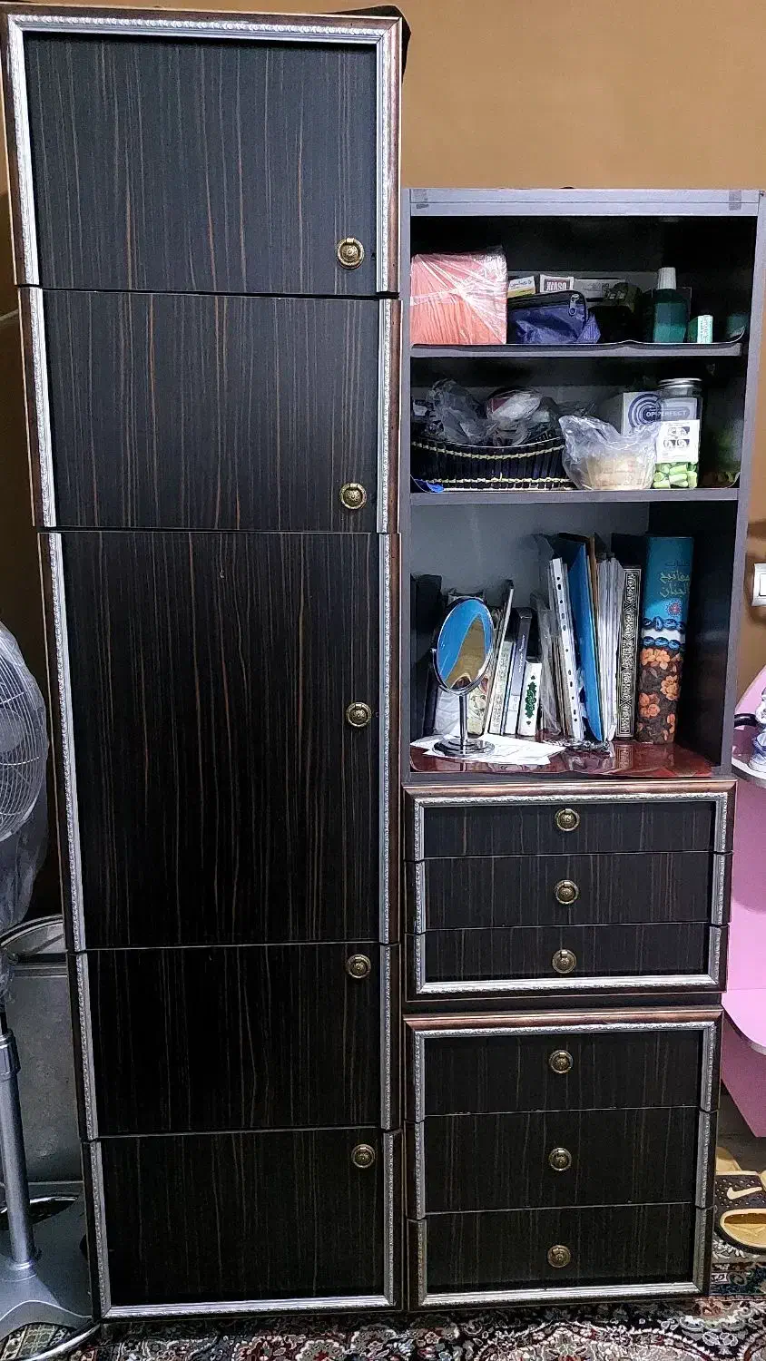 کمد قفسه ای|کتابخانه، شلف، قفسههای دیواری|نوشهر, |دیوار