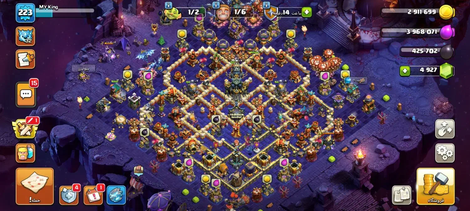 فروش اکانت کلش اف کلنز تان ۱۷|کنسول، بازی ویدئویی و آنلاین|مرودشت, ابوذر شمالی|دیوار