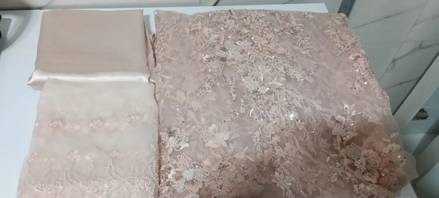 لباس عروسی صورتی کم رنگ|لباس|نقده, |دیوار