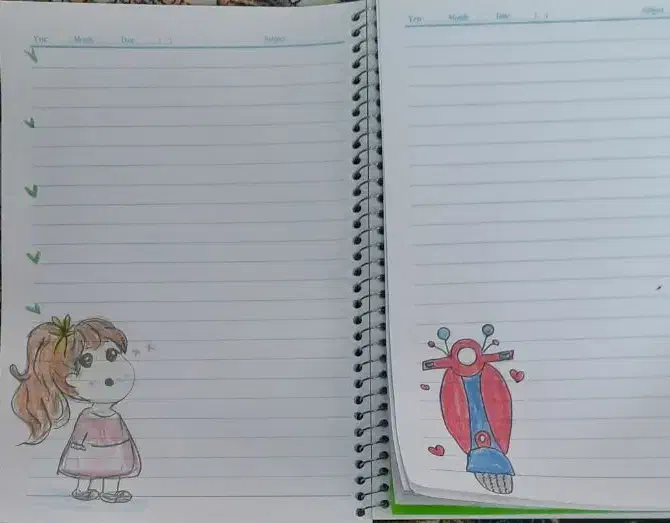 نقاشی دفتر مدرسه|تابلو، نقاشی، عکس|سمنان, |دیوار