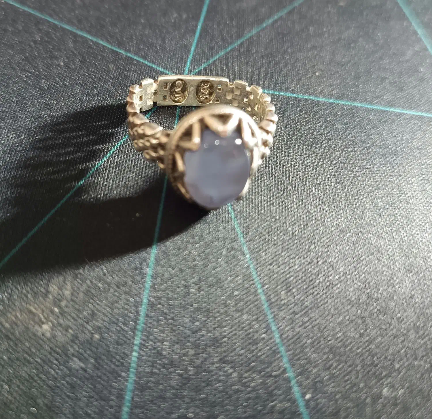 انگشتر نقره عقیق یمن کبود|جواهرات|اهواز, کوروش|دیوار