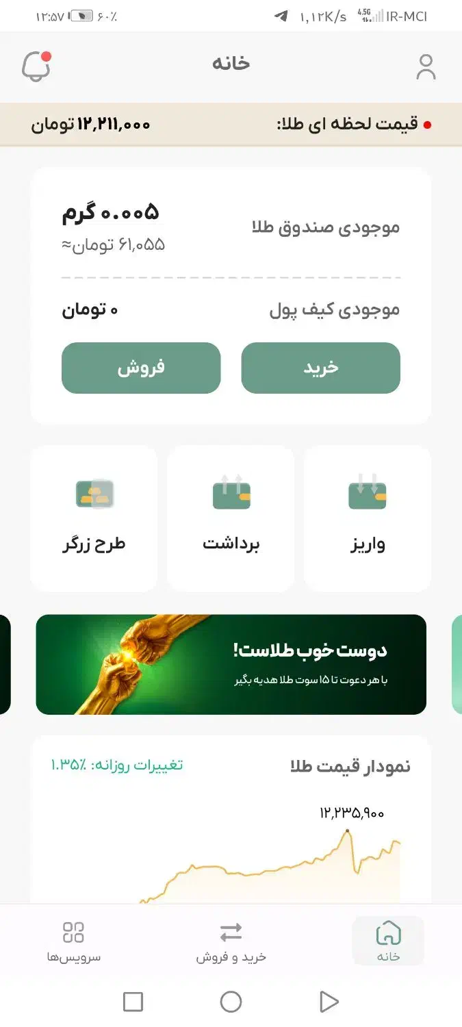 ملی گلد سرمایه گذاری|کارت هدیه و تخفیف|رحیمآباد, |دیوار