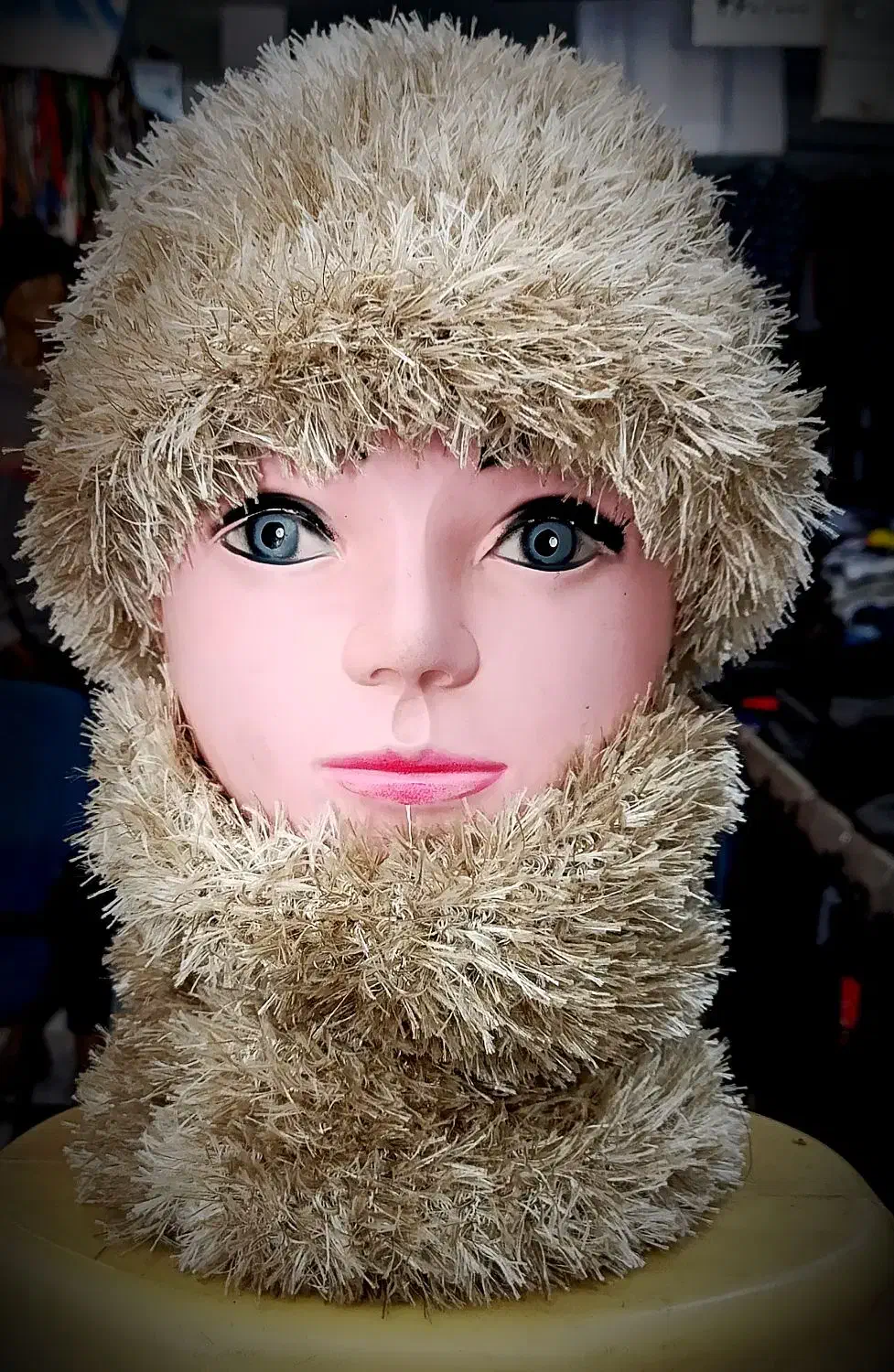 کلاه و شال گردن دخترانه دست بافت|لباس|همدان, |دیوار