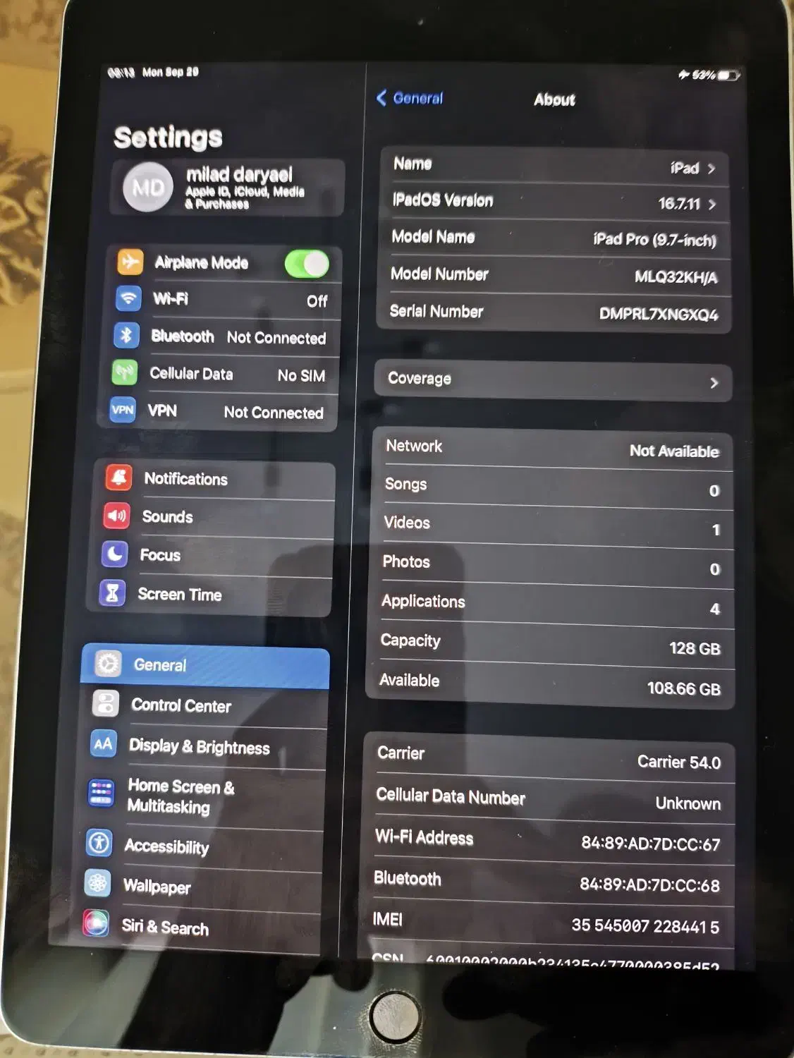 آیپد پرو 2016 حافظه 128 سیمکارت خور|تبلت|ملارد, |دیوار