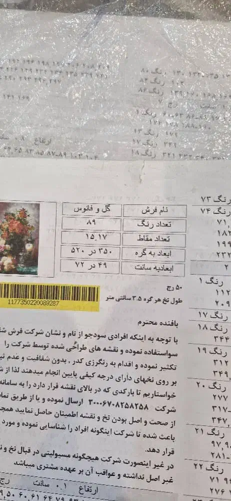 تابلو فرش دستبافت گل وفانوس|تابلو فرش|لنگرود, |دیوار