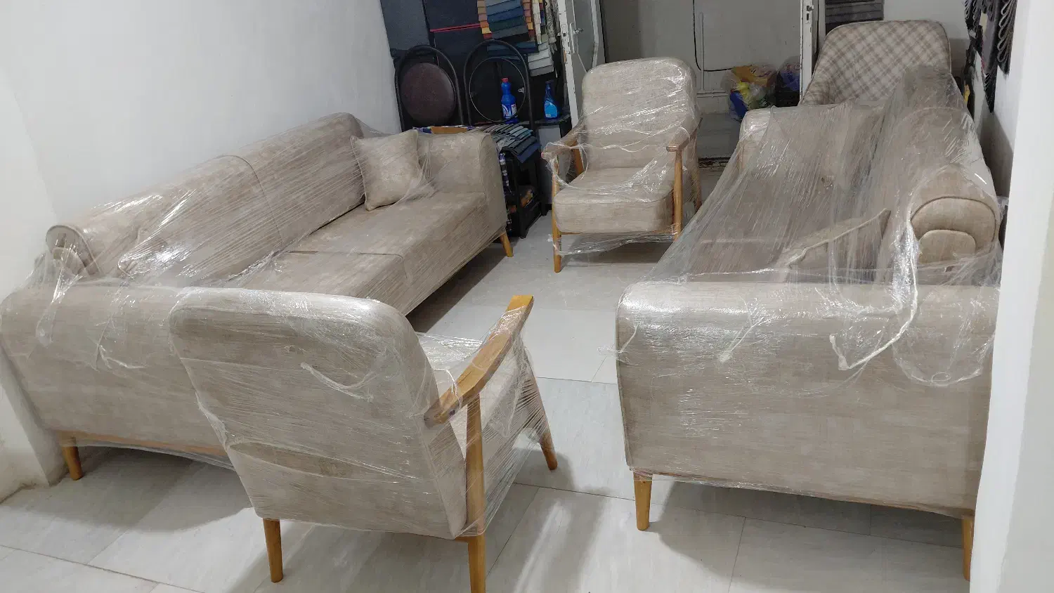 مبل مینیمال 8 نفره درجه یک پارچه خارجی*یونس آباد|مبلمان خانگی و میز عسلی|شاهرود, |دیوار
