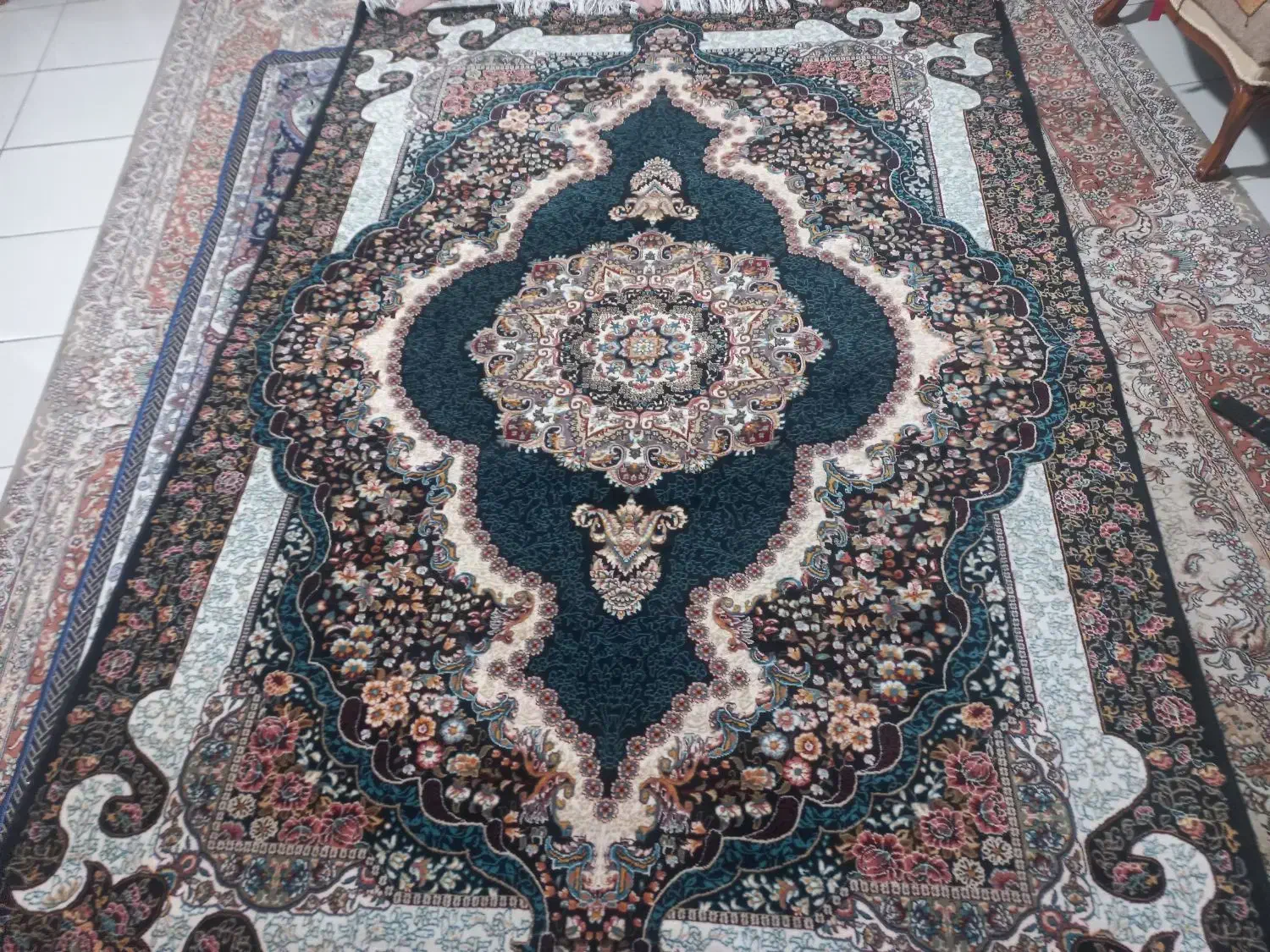 فرش کاشان مدل چشگیر|فرش|کرمانشاه, |دیوار