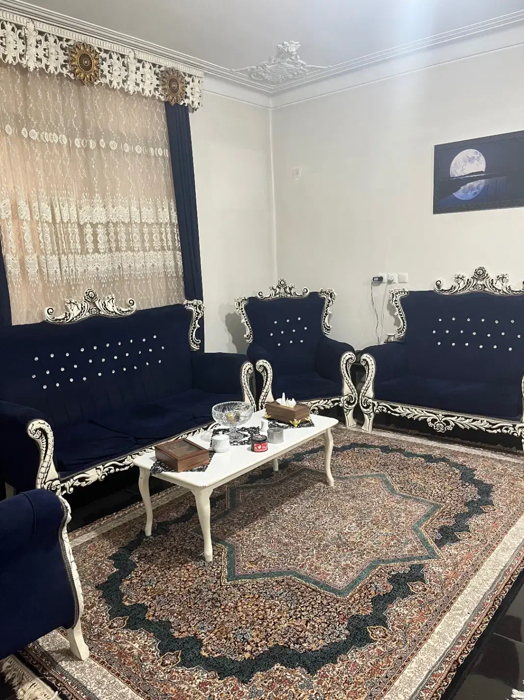مبل سلطنتی ۷ نفره|مبلمان خانگی و میز عسلی|بابل, |دیوار