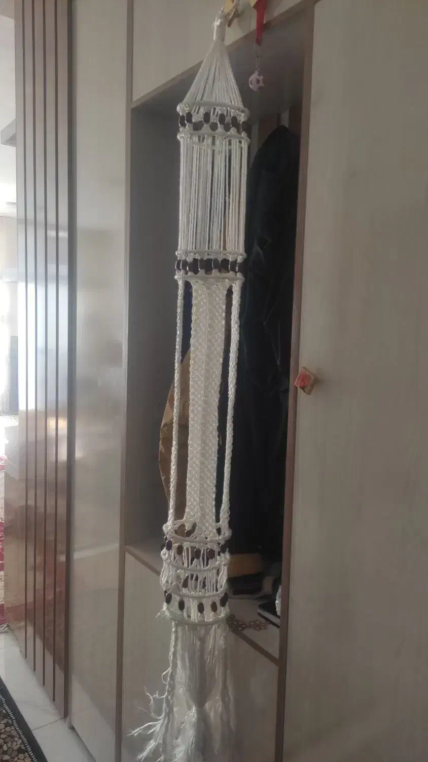 آویز گلدان مکرومه|صنایع دستی و سایر لوازم تزئینی|خمینی‌شهر, |دیوار