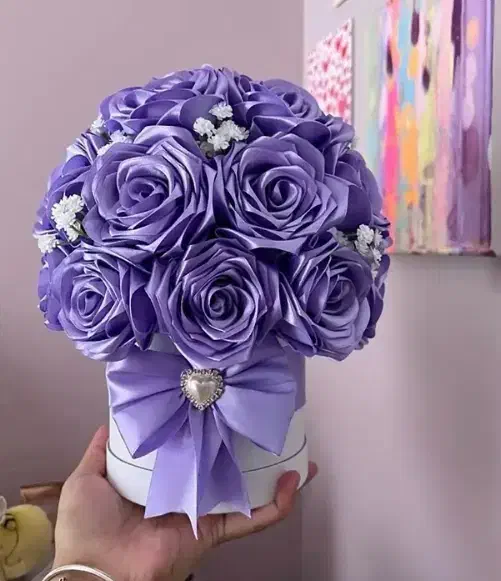 سفارش گل روبانی برای خاص پسندابصورت باکس و دسته ای|گل مصنوعی|چابهار, |دیوار