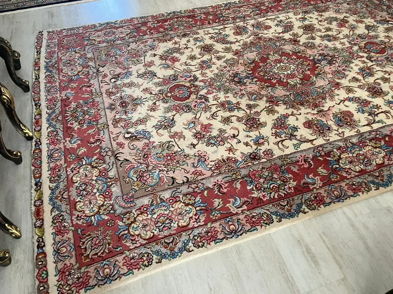 فرش ۶ متری دست بافت گل ابریشم|فرش|اردبیل, |دیوار